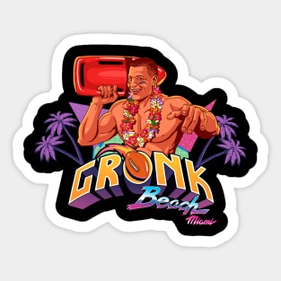 dirtyever34 miami gronk beach wall art siiip Sticker